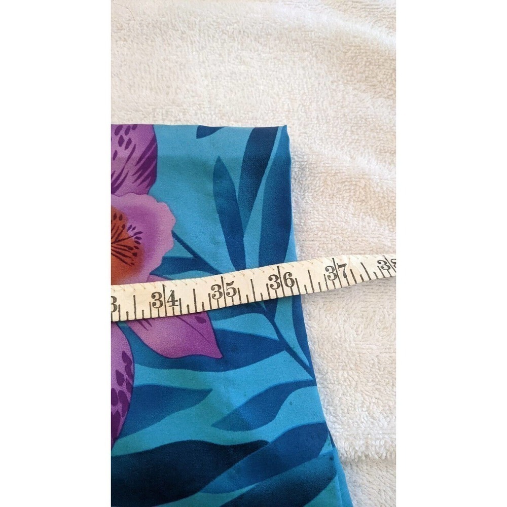 Worthington Sz 8 Wrap Skirt Long 100% Silk Tropical Hawaiian Vintage JCPenny - Picture 10 of 12